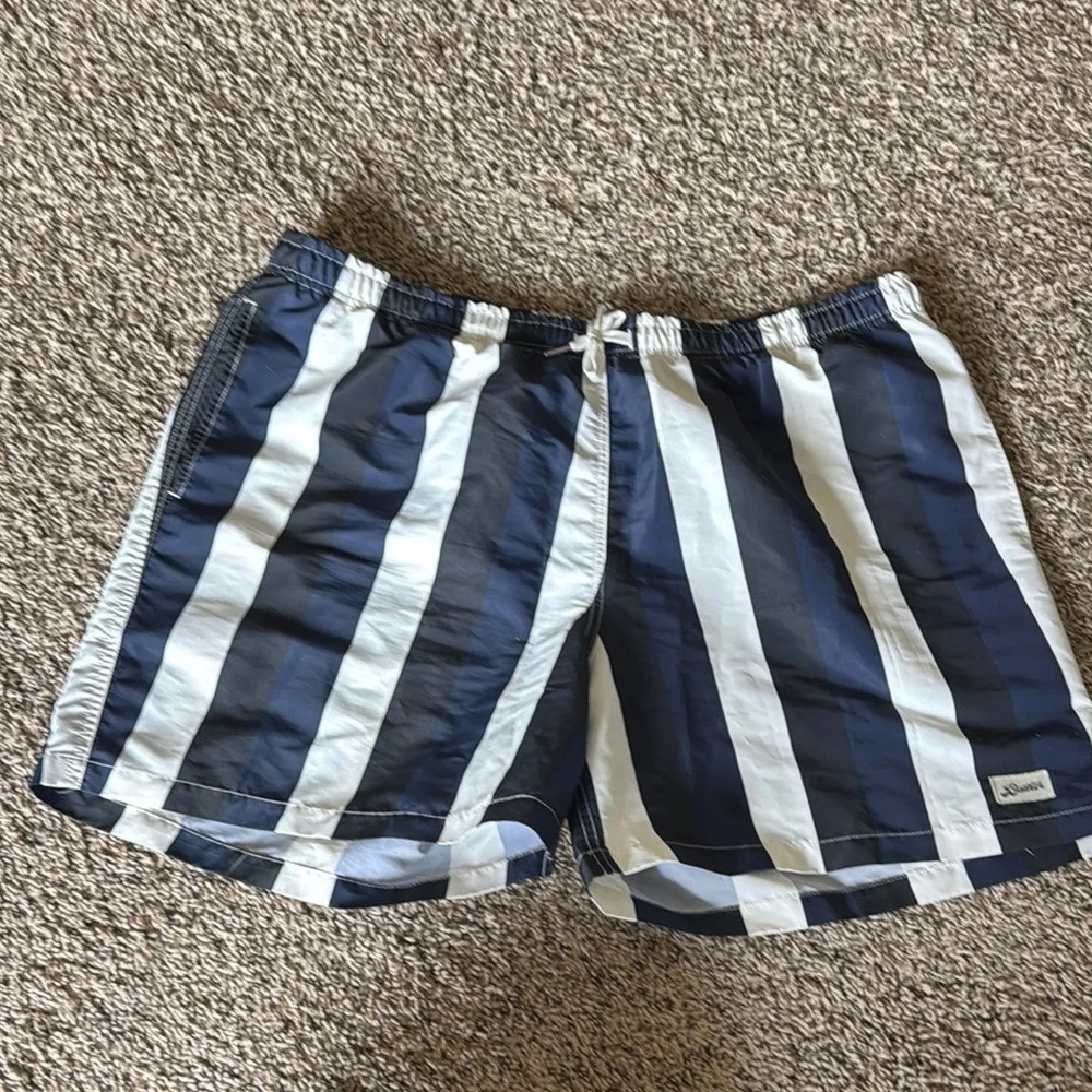 Bather‎ Men’s Striped Drawstring Swim Trunks